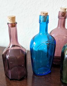 lot 75 image: Colorful Assortment of Small Glass Bottles