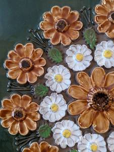 lot 86 image: Jie Gantofta Floral Ceramic Wall Plaque