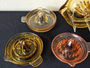 lot 95 image: Assorted Vintage Glass Juicers