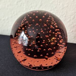 lot 159 image: Three Bubble Glass Paperweights