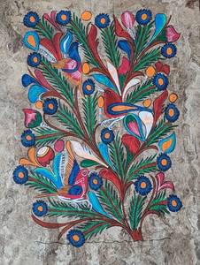 lot 165 image: Framed Colorful Mexican Folk Art