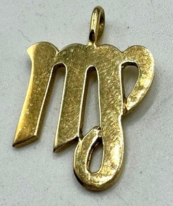lot 10B image: 14k Gold MP Initials Pendant