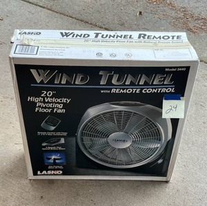 lot 24 image: New Lasko 20 High Velocity Pivoting Floor Fan (Model 3440)