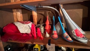 lot 29 image: Assorted Funnels and Shop Rag Lot