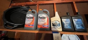 lot 38 image: Oil Drain Pan, Coolant, Power Steering Fluid, Transfer Case Fluid