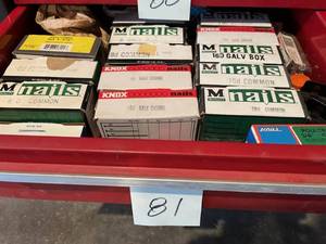 lot 81 image: Nails and Staples (Drawer Contents)