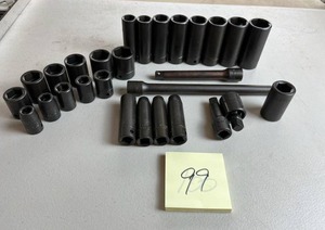 lot 99 image: Very Nice Craftsman Sockets and Extensions