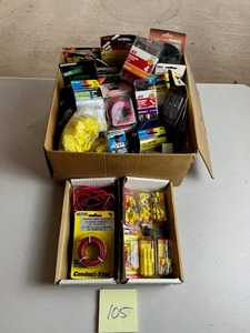 lot 105 image: Huge Electrical Lot - Cables, Fuses, Terminals and More