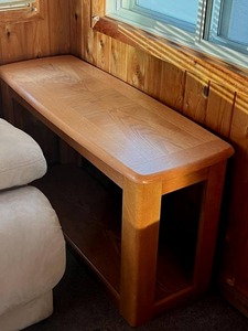 lot 120 image: Solid Wood Console Table in Good condition (48 W x 26 T x 18 Deep) - Bring help to move