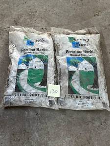 lot 130 image: Two Bags of Premium Marble (12 Cubic Foot) - Bring Help to Load