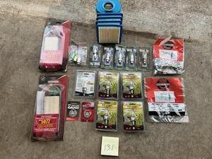 lot 131 image: Lawnmower Spark Plugs, Filters and More in Excellent to New Condition