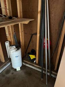 lot 137 image: Detached Garage Corner Lot - Steel, Sprayer Pump, and More