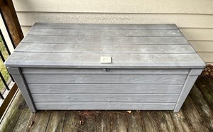 lot 151 image: Nice Keter Outdoor Storage Container (56 Wide x 27 Deep)