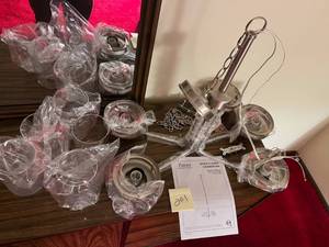 lot 201 image: New Patriot Lighting Joska 5-Light Chandelier