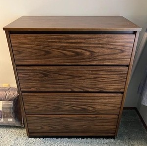 lot 219 image: 35 W x 44.5 T x 18 D Bedroom Dresser with some signs of wear