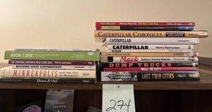 lot 274 image: Nice Book Lot - Caterpillar, Dump Trucks, Minneapolis & The Age of Railways, and More