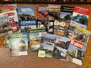 lot 288 image: Vintage Train Magazines and Books