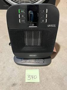 lot 340 image: DeLonghi (HFX60O15L) 1500 Watt Electric Space Heater in Good working condition