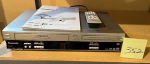 lot 352 image: Panasonic NV-VP60 DVDVHS Recorder (Clean and Powers Up)