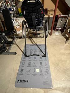 lot 395 image: Teeter EP-960 Inversion Table with Instruction Mat (Excellent Condition) - $399 MSRP