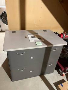 lot 409 image: Sauder Lateral File Cabinet (35.5 W x 23.5 D x 30 Tall) - Nice Condition