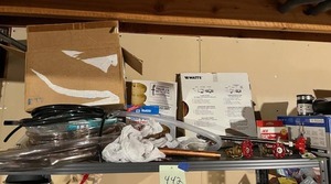 lot 442 image: Top Shelf Contents - Copper Tubing, Outdoor Faucet Valves and more