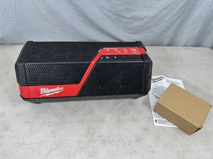 lot 3 image: Brand New Milwaukee M18M12 Lithium-Ion Cordless Wireless Jobsite Speaker