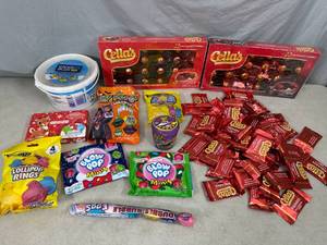 lot 16 image: Chocolate Covered Cherries, Candy, Candy Blox, Gum, Etc