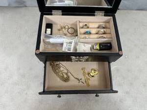 lot 17 image: Jewelry Box with Estate Jewelry