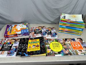 lot 18 image: New Steam Lab Books, Reading, Math, Science Books, Craft Books.