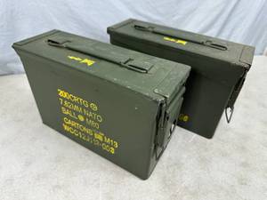 lot 22 image: Pair of 30 Cal. US Military Ammo Cans
