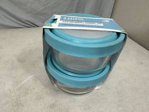 lot 54 image: New Anchor Hocking 4 Piece Glass Storage Set