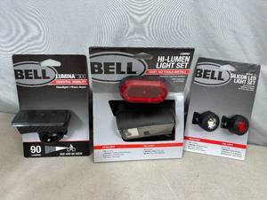 lot 67 image: 3 New Bell Bike Light Sets