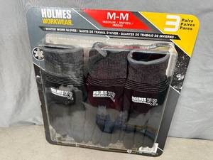lot 112 image: New 3 Pack of Holmes Workwear Gloves