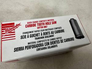 lot 230 image: New Milwaukee Carbide Tooth Hole Saw 1-14