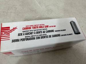 lot 231 image: New Milwaukee Carbide Tooth Hole Saw 1 -18