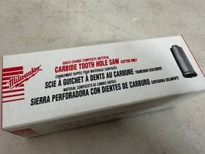 lot 232 image: New Milwaukee Carbide Tooth Hole Saw 1