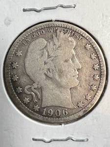 1906-D US BARBER QUARTER