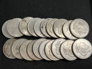 ROLL OF BU 1921 US MORGAN SILVER DOLLARS