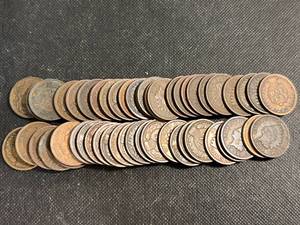 ROLL OF 50 US INDIAN HEAD CENTS