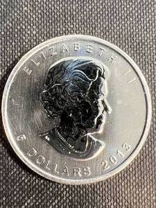 1 TROY OZ .9999 FINE SILVER 2013 CANADIAN MAPLE LEAF