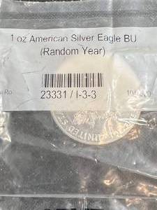 2016 AMERICAN SILVER EAGLE 1 TROY OZ .999 FINE SILVER BU