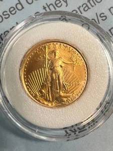 1999 AMERICAN GOLD EAGLE 110th OZ .999 PURE GOLD