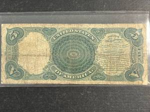 1907 US LARGE SIZE $5 WOOD CHOPPER REVERSE NOTE