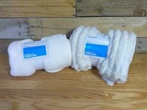 lot 3 image: Ribbed Plush Throw Blanket - Cream & Solid Plush Throw Blanket - White - Room Essentials