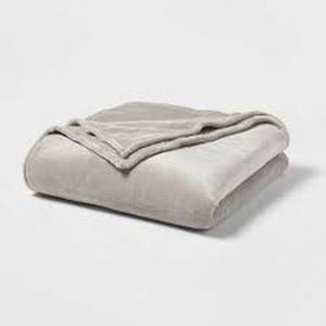 lot 36 image: Microplush Bed Blanket - Threshold - Gray - TwinTwin XL