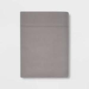 lot 30 image: 300 Thread Count Ultra Soft Flat Sheet - Threshold - Full - Classic Gray