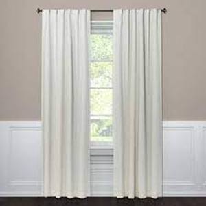 lot 54 image: 2pk Aruba Blackout Curtain Panels - Threshold - 50 in x 84 in - Off White