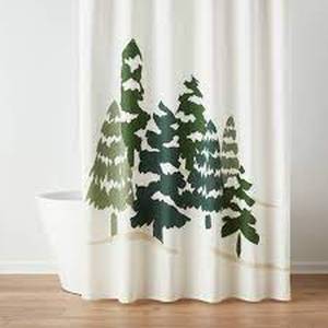 lot 56 image: Pine Trees Shower Curtain - Threshold
