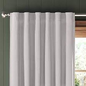 lot 52 image: 1pc Blackout Velvet Window Curtain Panel - Threshold - 50 in x 84 in - Silver
